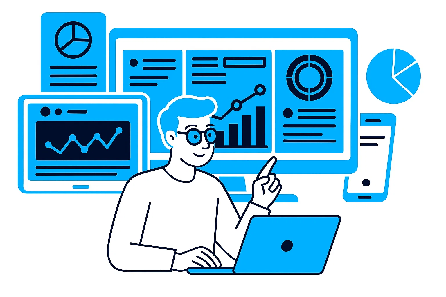 This image is representing a palning for growing presences of businesses for their costumer through white label seo